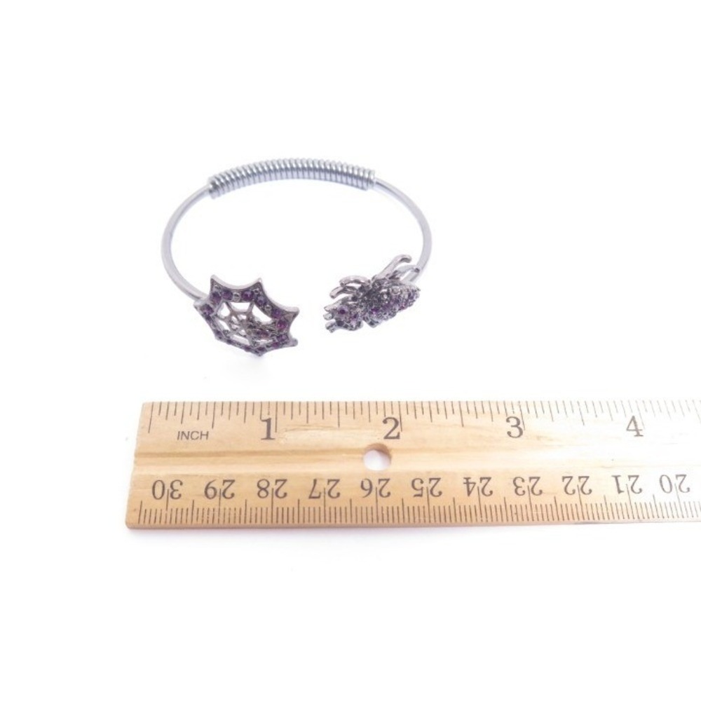 Spider Web Red Rhinestone‎ Cuff Bracelet - Picture 4 of 4